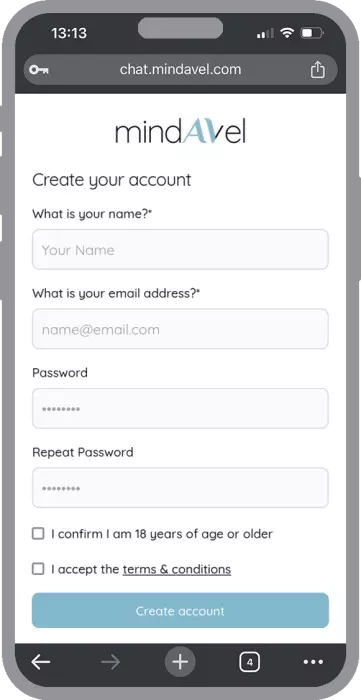 Sign up to mindavel